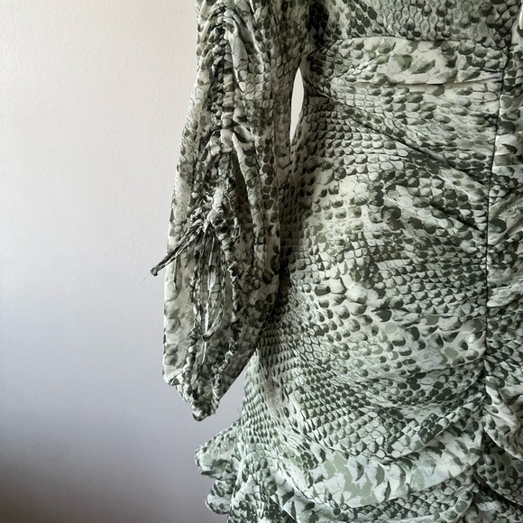 Beautiful Zara dress (lizard pattern in green) - Picture 6 of 7